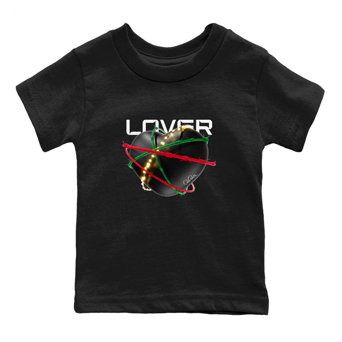 2s Christmas X-mas gift shirt to match jordans Heart Lover sneaker tees Air Jordan 2 Christmas SNRT Sneaker Release Tees Baby Toddler Black 2 T-Shirt