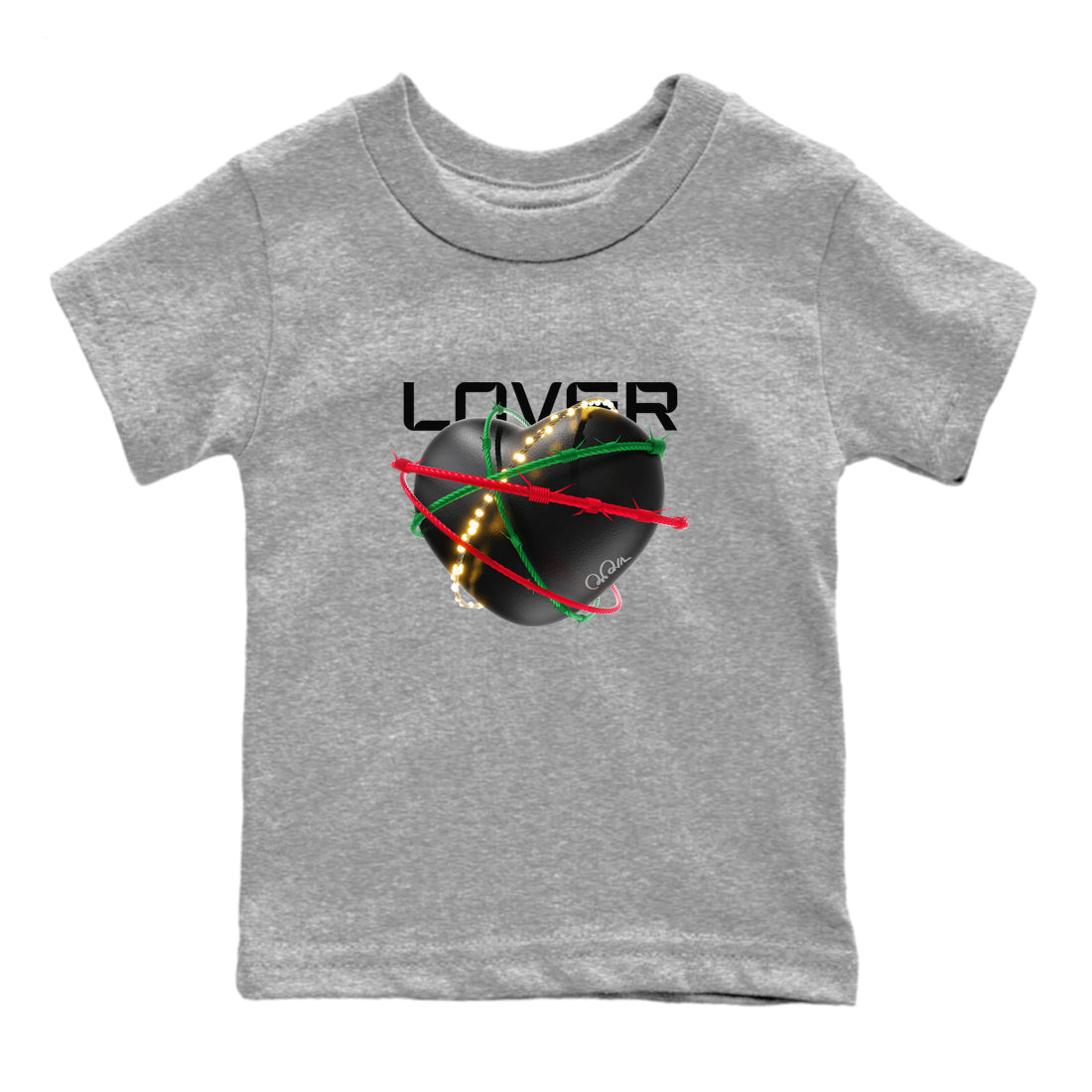 2s Christmas X-mas gift shirt to match jordans Heart Lover sneaker tees Air Jordan 2 Christmas SNRT Sneaker Release Tees Baby Toddler Heather Grey 2 T-Shirt