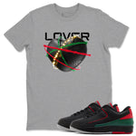 2s Christmas X-mas gift shirt to match jordans Heart Lover sneaker tees Air Jordan 2 Christmas SNRT Sneaker Release Tees Unisex Heather Grey 1 T-Shirt