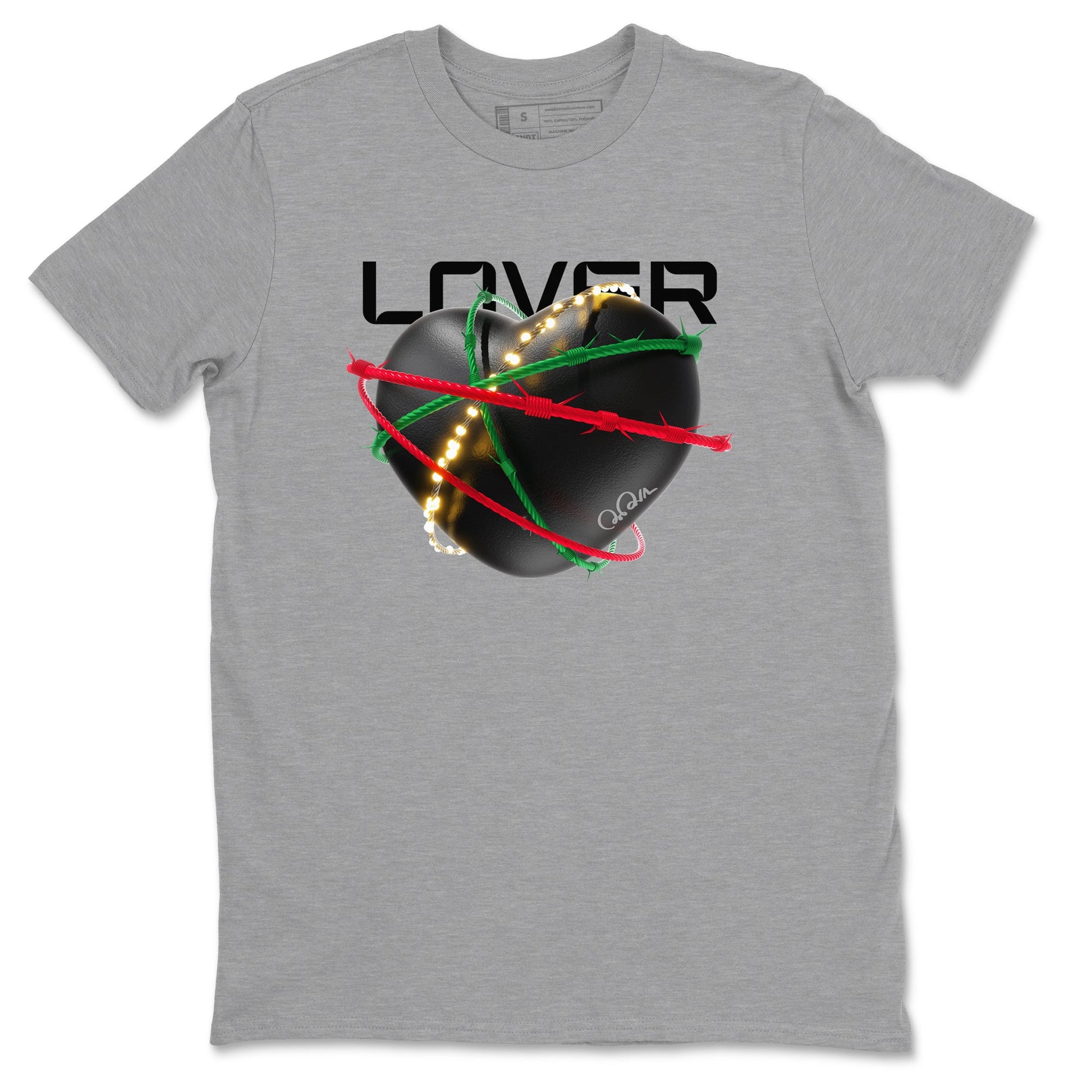 2s Christmas X-mas gift shirt to match jordans Heart Lover sneaker tees Air Jordan 2 Christmas SNRT Sneaker Release Tees Unisex Heather Grey 2 T-Shirt