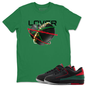 2s Christmas X-mas gift shirt to match jordans Heart Lover sneaker tees Air Jordan 2 Christmas SNRT Sneaker Release Tees Unisex Kelly Green 1 T-Shirt