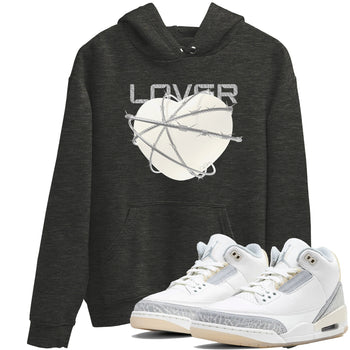 3s Ivory shirt to match jordans Heart Lover sneaker tees Air Jordan 3 Ivory SNRT Sneaker Release Tees unisex cotton Charcoal Heather 1 crew neck shirt