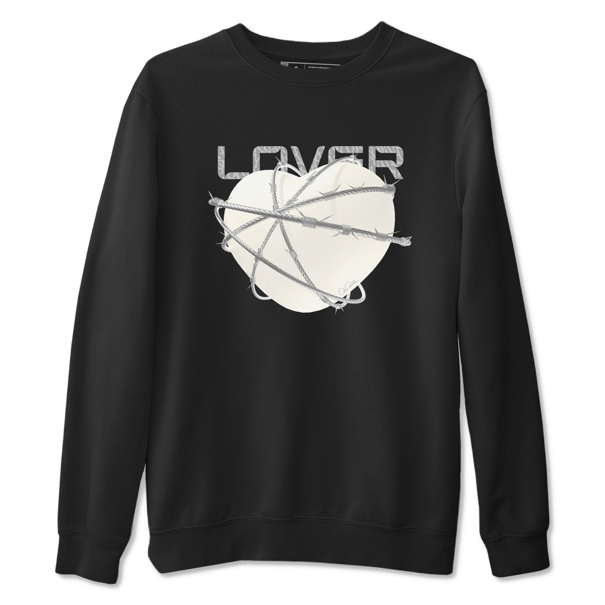 3s Ivory shirt to match jordans Heart Lover sneaker tees Air Jordan 3 Ivory SNRT Sneaker Release Tees unisex cotton Black 2 crew neck shirt