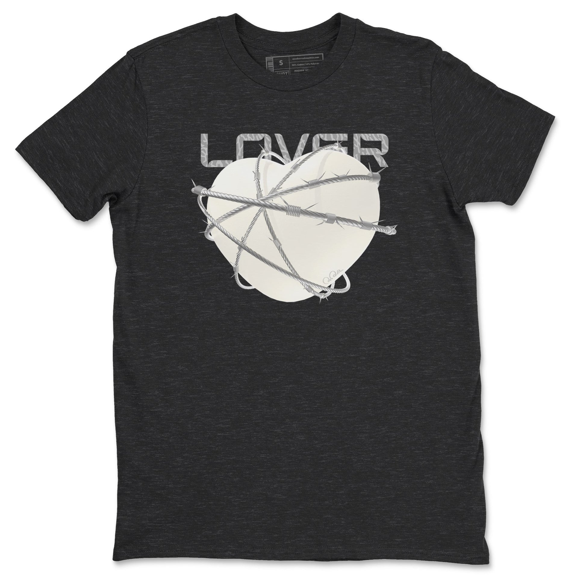 3s Ivory shirt to match jordans Heart Lover sneaker tees Air Jordan 3 Ivory SNRT Sneaker Release Tees unisex cotton Charcoal Heather 2 crew neck shirt