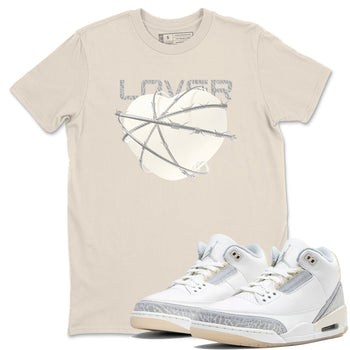 3s Ivory shirt to match jordans Heart Lover sneaker tees Air Jordan 3 Ivory SNRT Sneaker Release Tees unisex cotton Natural 1 crew neck shirt