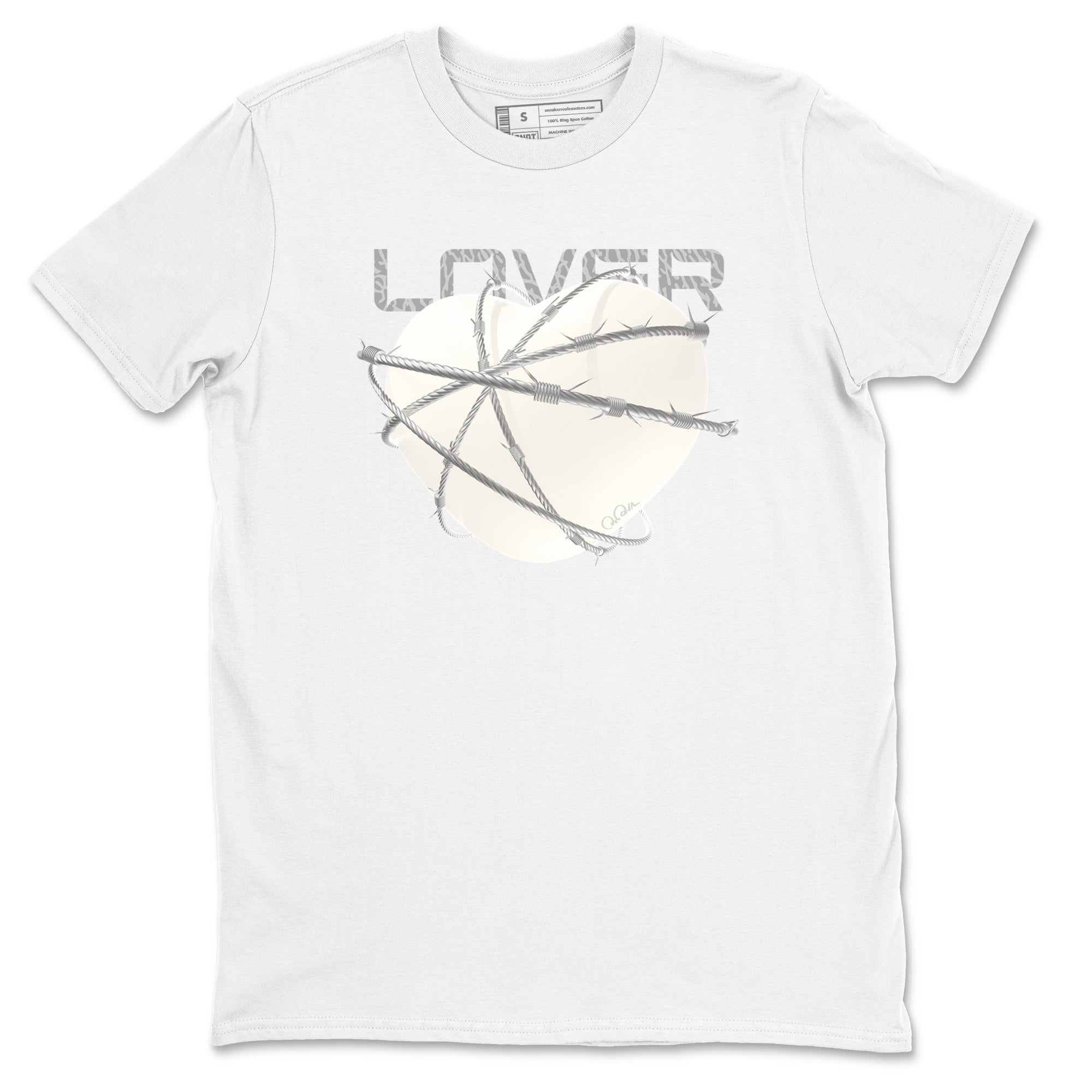 3s Ivory shirt to match jordans Heart Lover sneaker tees Air Jordan 3 Ivory SNRT Sneaker Release Tees unisex cotton White 2 crew neck shirt