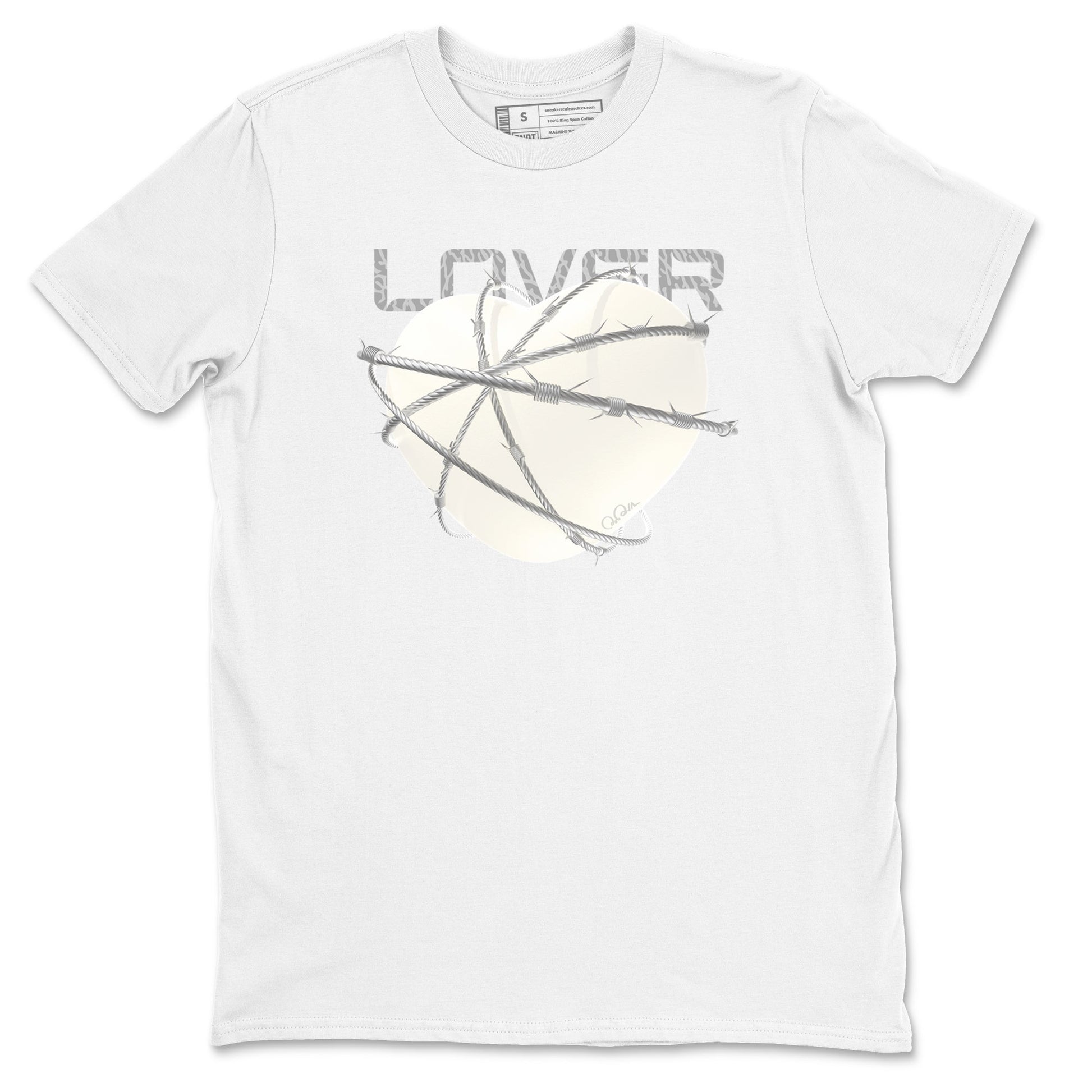 3s Ivory shirt to match jordans Heart Lover sneaker tees Air Jordan 3 Ivory SNRT Sneaker Release Tees unisex cotton White 2 crew neck shirt