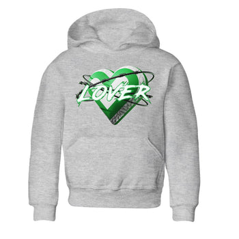 Air Jordan 3 Lucky Green Sneaker Match Tees Heart Lover Sneaker Tees AJ3 Lucky Green Sneaker Release Tees Kids Shirts Heather Grey 2