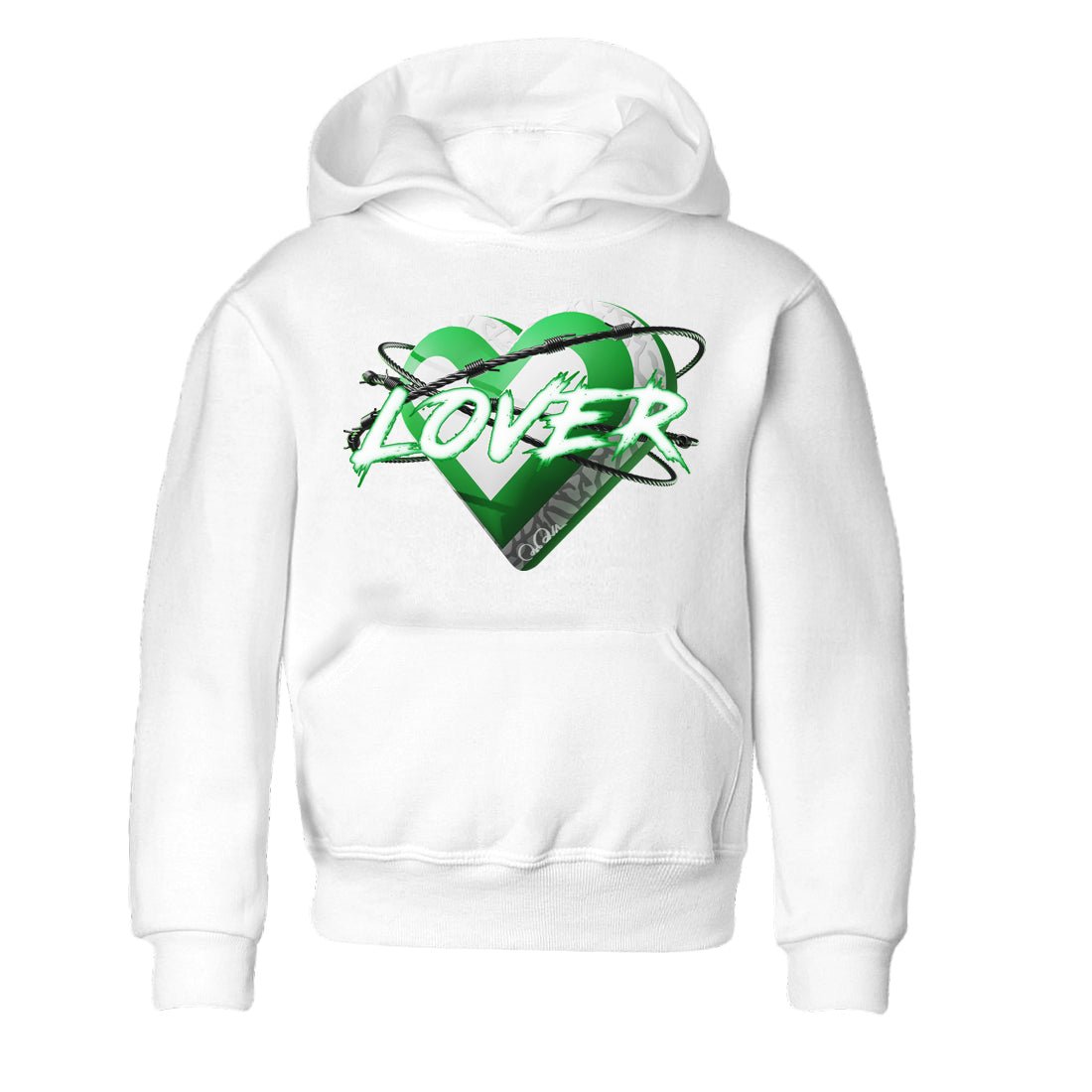 Air Jordan 3 Lucky Green Sneaker Match Tees Heart Lover Sneaker Tees AJ3 Lucky Green Sneaker Release Tees Kids Shirts White 2