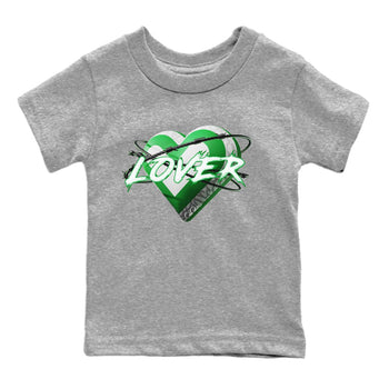 Air Jordan 3 Lucky Green Sneaker Match Tees Heart Lover Sneaker Tees AJ3 Lucky Green Sneaker Release Tees Kids Shirts Heather Grey 2