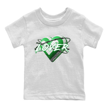 Air Jordan 3 Lucky Green Sneaker Match Tees Heart Lover Sneaker Tees AJ3 Lucky Green Sneaker Release Tees Kids Shirts White 2