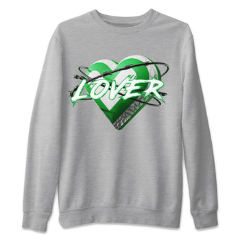 Air Jordan 3 Lucky Green Sneaker Match Tees Heart Lover Sneaker Tees AJ3 Lucky Green Sneaker Release Tees Unisex Shirts Heather Grey 2