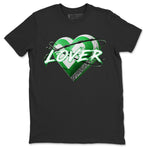 Air Jordan 3 Lucky Green Sneaker Match Tees Heart Lover Sneaker Tees AJ3 Lucky Green Sneaker Release Tees Unisex Shirts Black 2