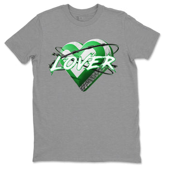Air Jordan 3 Lucky Green Sneaker Match Tees Heart Lover Sneaker Tees AJ3 Lucky Green Sneaker Release Tees Unisex Shirts Heather Grey 2