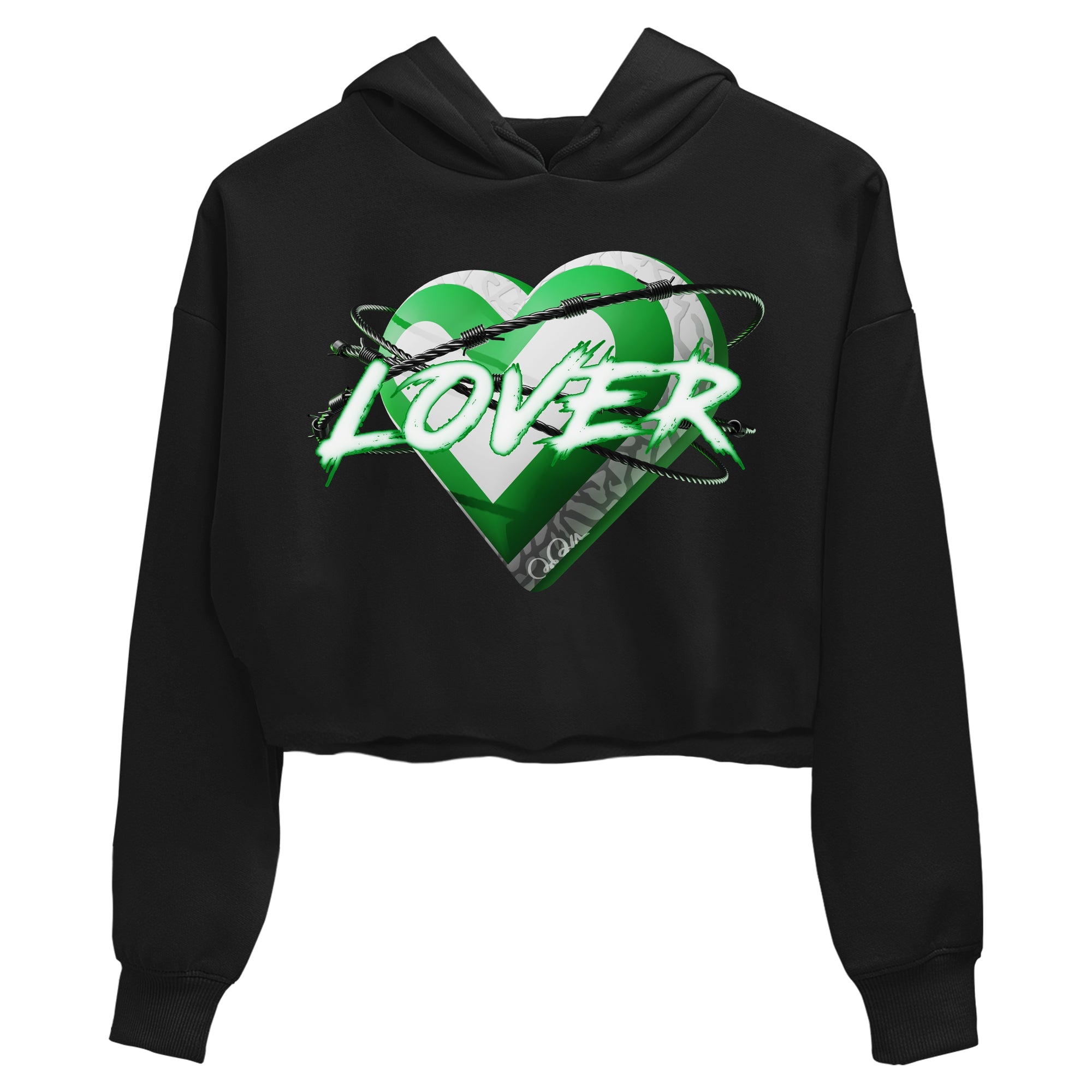 Air Jordan 3 Lucky Green Sneaker Match Tees Heart Lover Sneaker Tees AJ3 Lucky Green Sneaker Release Tees Women's Shirts Black 2