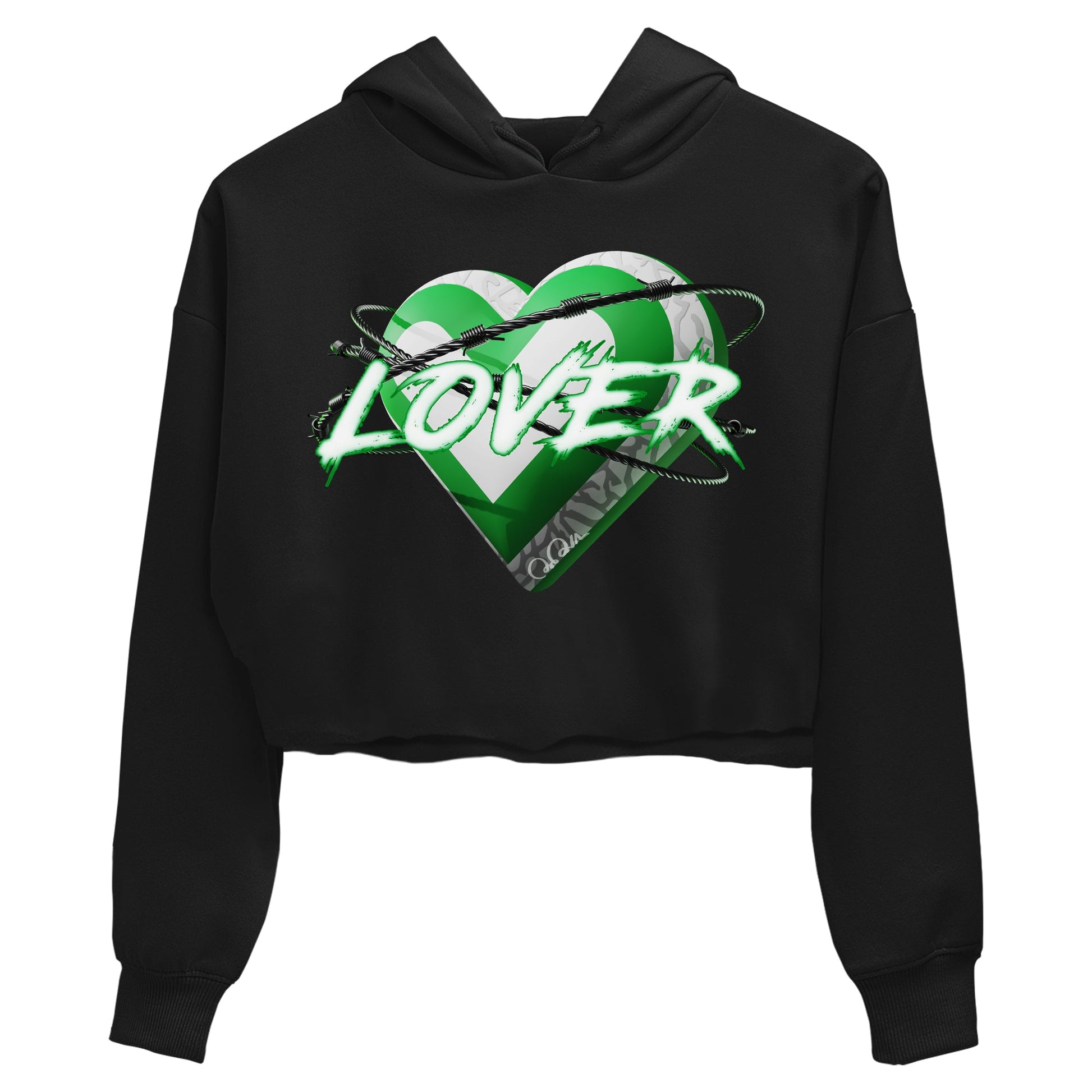Air Jordan 3 Lucky Green Sneaker Match Tees Heart Lover Sneaker Tees AJ3 Lucky Green Sneaker Release Tees Women's Shirts Black 2
