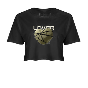 Air Jordan 4 Medium Olive shirt to match jordans Heart Lover sneaker tees AJ4Medium Olive SNRT Sneaker Release Tees Black 2 Crop T-Shirt