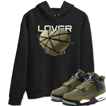 Air Jordan 4 Medium Olive shirt to match jordans Heart Lover sneaker tees AJ4Medium Olive SNRT Sneaker Release Tees Unisex Black 1 T-Shirt