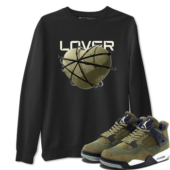 Air Jordan 4 Medium Olive shirt to match jordans Heart Lover sneaker tees AJ4Medium Olive SNRT Sneaker Release Tees Unisex Black 1 T-Shirt