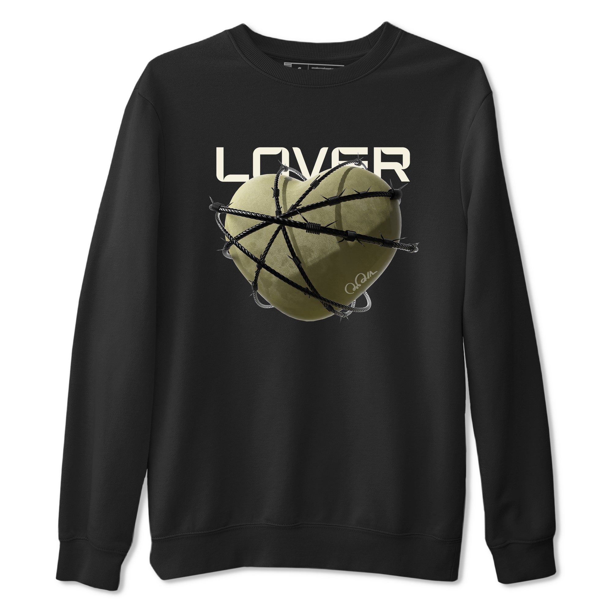 Air Jordan 4 Medium Olive shirt to match jordans Heart Lover sneaker tees AJ4Medium Olive SNRT Sneaker Release Tees Unisex Black 2 T-Shirt