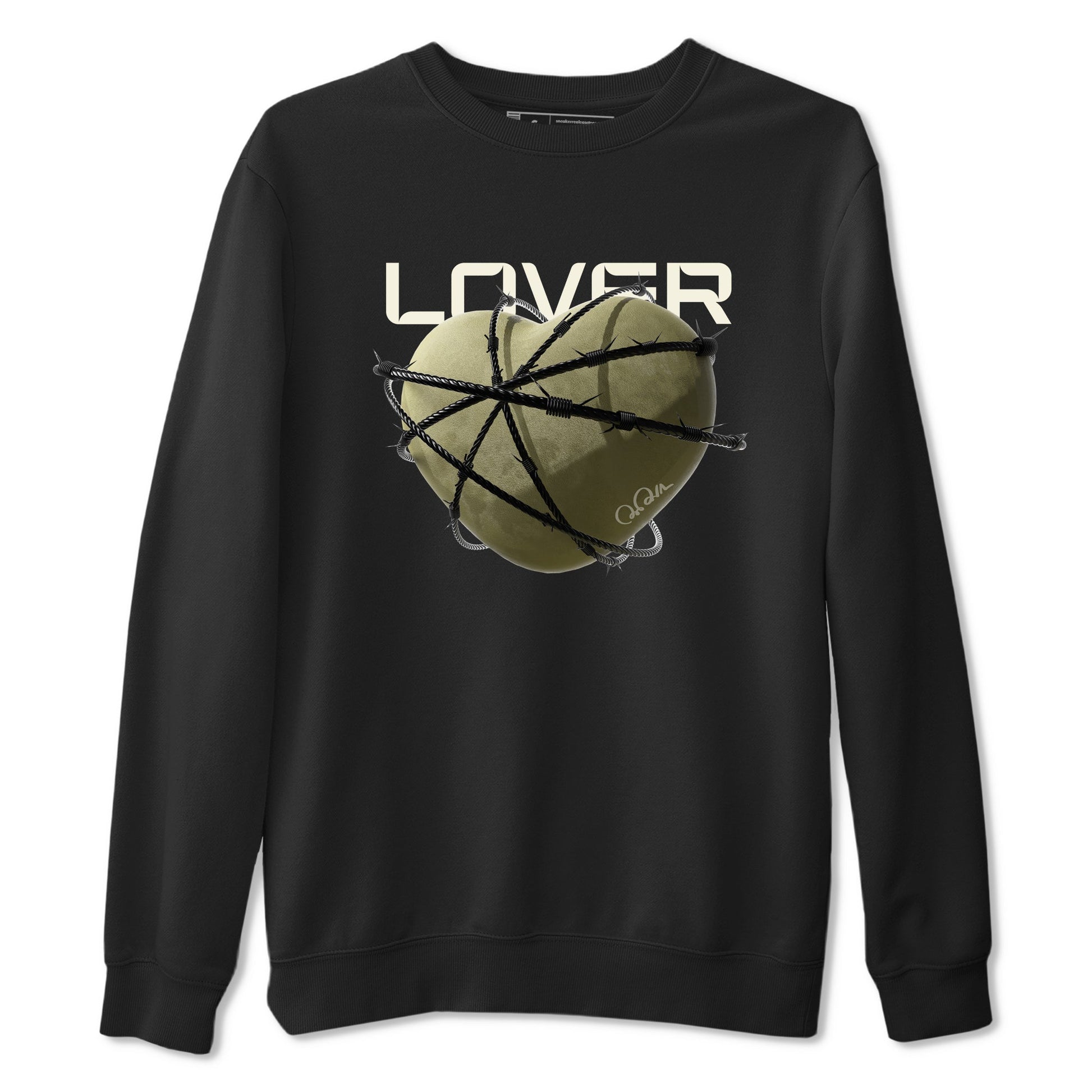 Air Jordan 4 Medium Olive shirt to match jordans Heart Lover sneaker tees AJ4Medium Olive SNRT Sneaker Release Tees Unisex Black 2 T-Shirt