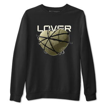Air Jordan 4 Medium Olive shirt to match jordans Heart Lover sneaker tees AJ4Medium Olive SNRT Sneaker Release Tees Unisex Black 2 T-Shirt