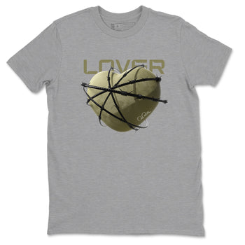 Air Jordan 4 Medium Olive shirt to match jordans Heart Lover sneaker tees AJ4Medium Olive SNRT Sneaker Release Tees Unisex Heather Grey 2 T-Shirt