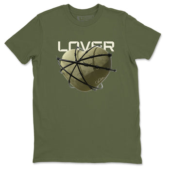 Air Jordan 4 Medium Olive shirt to match jordans Heart Lover sneaker tees AJ4Medium Olive SNRT Sneaker Release Tees Unisex Military Green 2 T-Shirt