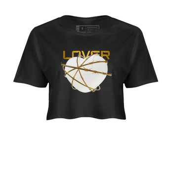 4s Sail shirt to match jordans Heart Lover sneaker tees Air Jordan 4 Sail SNRT Sneaker Release Tees Black 2 crop length shirt