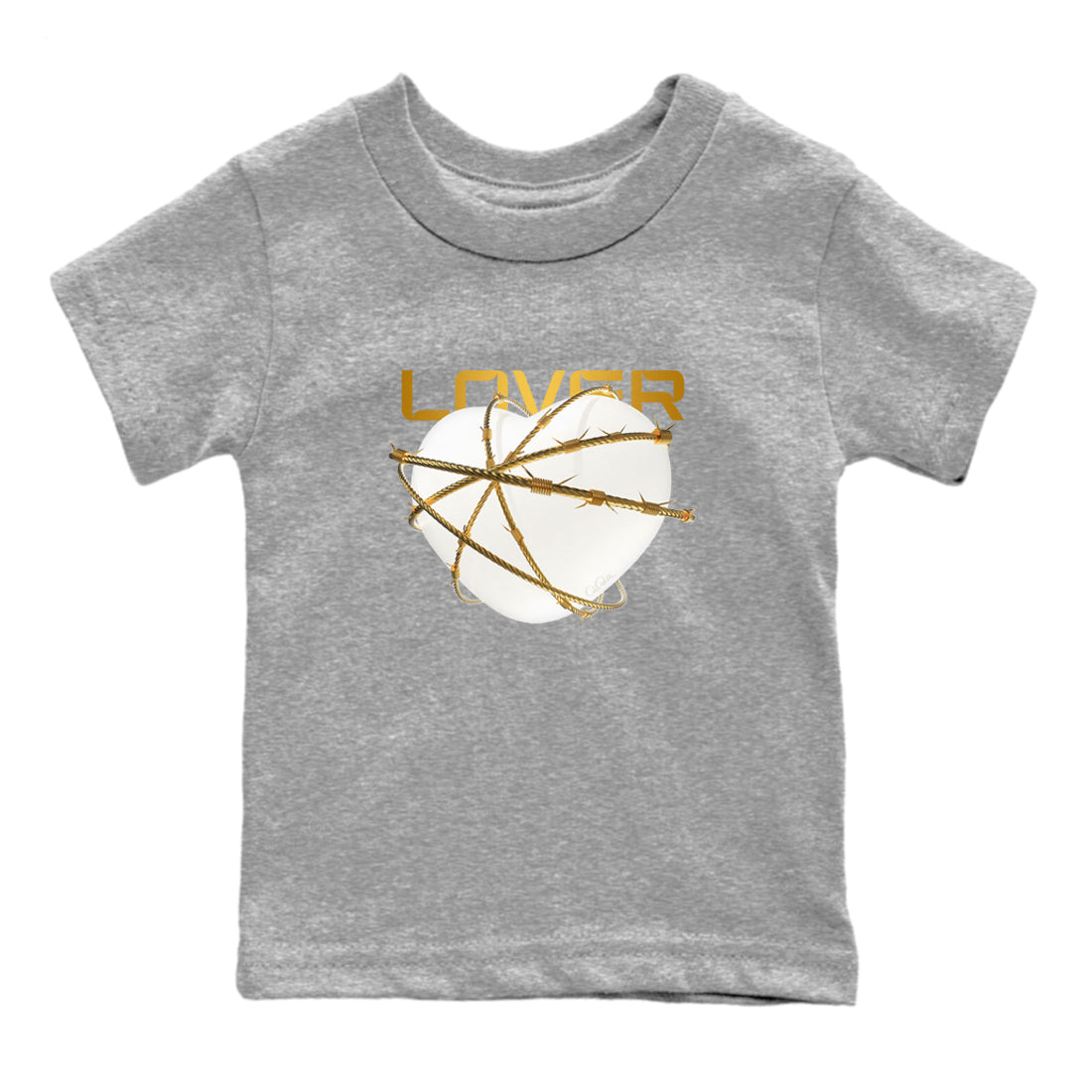 4s Sail shirt to match jordans Heart Lover sneaker tees Air Jordan 4 Sail SNRT sneaker release tees baby toddler Heather Grey 2 cotton Shirt