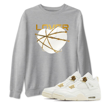 4s Sail shirt to match jordans Heart Lover sneaker tees Air Jordan 4 Sail SNRT Sneaker Release Tees unisex cotton Heather Grey 1 crew neck shirt