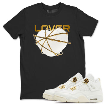 4s Sail shirt to match jordans Heart Lover sneaker tees Air Jordan 4 Sail SNRT Sneaker Release Tees unisex cotton Black 1 crew neck shirt