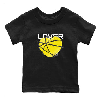 AJ4 Vivid Sulfur shirt to match jordans Heart Lover sneaker tees Air Jordan 4 Vivid Sulfur SNRT sneaker release tees baby toddler Black 2 cotton Shirt