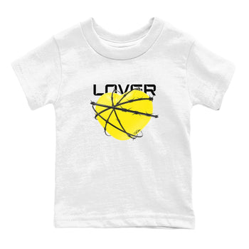 AJ4 Vivid Sulfur shirt to match jordans Heart Lover sneaker tees Air Jordan 4 Vivid Sulfur SNRT sneaker release tees baby toddler White 2 cotton Shirt