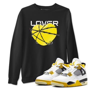 AJ4 Vivid Sulfur shirt to match jordans Heart Lover sneaker tees Air Jordan 4 Vivid Sulfur SNRT Sneaker Release Tees unisex cotton Black 1 crew neck shirt