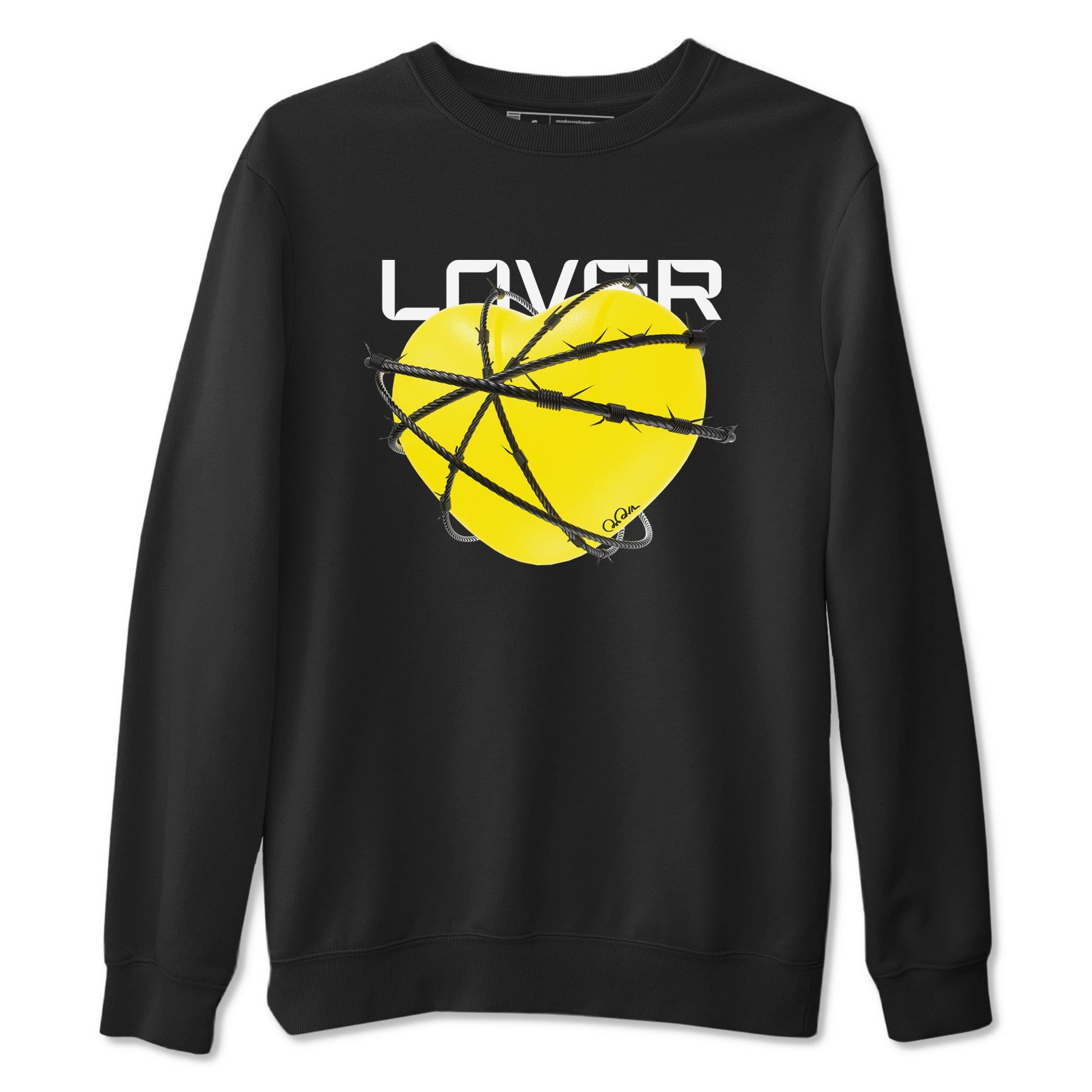 AJ4 Vivid Sulfur shirt to match jordans Heart Lover sneaker tees Air Jordan 4 Vivid Sulfur SNRT Sneaker Release Tees unisex cotton Black 2 crew neck shirt