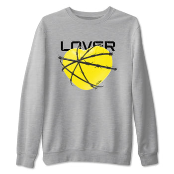 AJ4 Vivid Sulfur shirt to match jordans Heart Lover sneaker tees Air Jordan 4 Vivid Sulfur SNRT Sneaker Release Tees unisex cotton Heather Grey 2 crew neck shirt