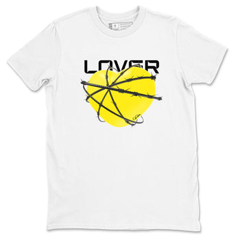 AJ4 Vivid Sulfur shirt to match jordans Heart Lover sneaker tees Air Jordan 4 Vivid Sulfur SNRT Sneaker Release Tees unisex cotton White 2 crew neck shirt