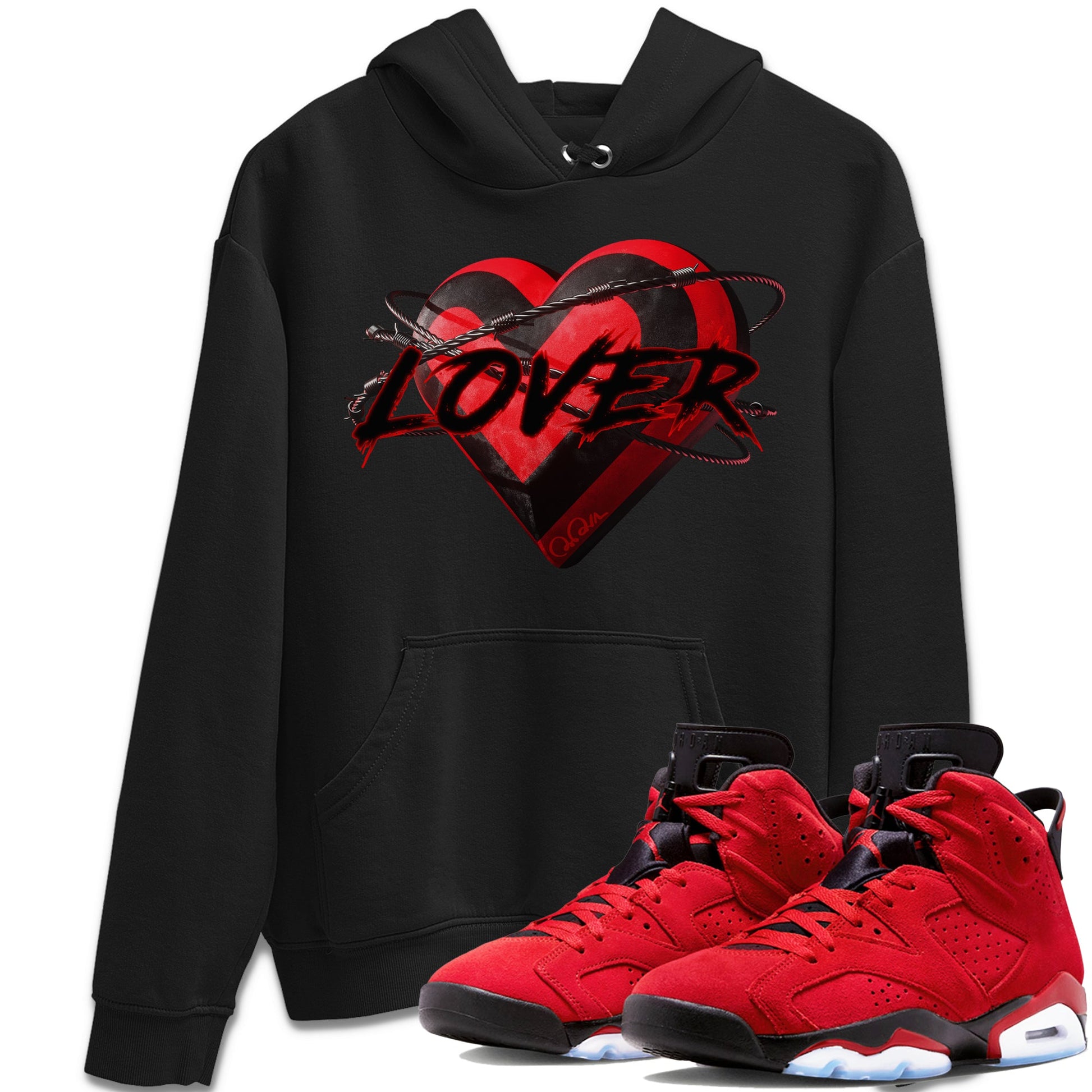 Air Jordan 6 Toro Bravo Sneaker Match Tees Heart Lover Sneaker Tees 3D Graphic Design Shirts AJ6 Toro Bravo Sneaker Release Tees Unisex Shirts Black 1