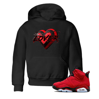 Air Jordan 6 Toro Bravo Sneaker Match Tees Heart Lover Sneaker Tees 3D Graphic Design Shirts AJ6 Toro Bravo Sneaker Release Tees Kids Shirts Black 1