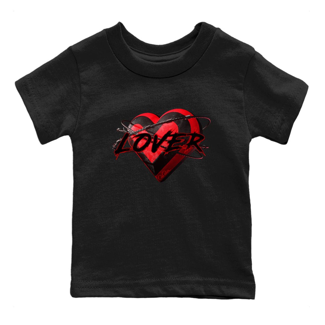 Air Jordan 6 Toro Bravo Sneaker Match Tees Heart Lover Sneaker Tees 3D Graphic Design Shirts AJ6 Toro Bravo Sneaker Release Tees Kids Shirts Black 2