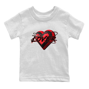 Air Jordan 6 Toro Bravo Sneaker Match Tees Heart Lover Sneaker Tees 3D Graphic Design Shirts AJ6 Toro Bravo Sneaker Release Tees Kids Shirts White 2