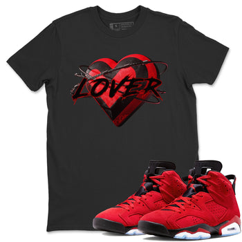 Air Jordan 6 Toro Bravo Sneaker Match Tees Heart Lover Sneaker Tees 3D Graphic Design Shirts AJ6 Toro Bravo Sneaker Release Tees Unisex Shirts Black 1