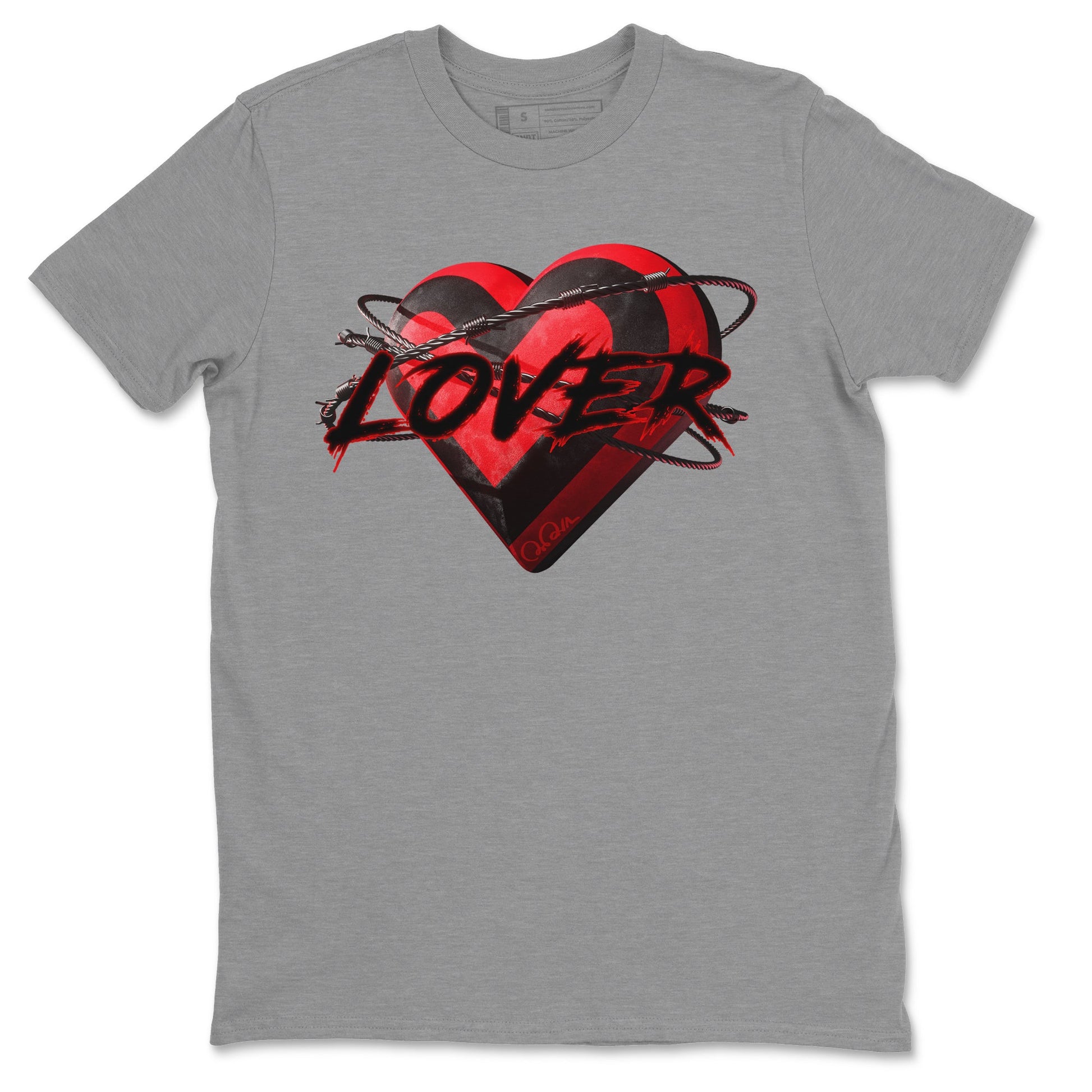 Air Jordan 6 Toro Bravo Sneaker Match Tees Heart Lover Sneaker Tees 3D Graphic Design Shirts AJ6 Toro Bravo Sneaker Release Tees Unisex Shirts Heather Grey 2