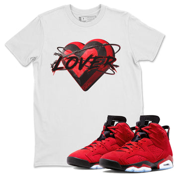 Air Jordan 6 Toro Bravo Sneaker Match Tees Heart Lover Sneaker Tees 3D Graphic Design Shirts AJ6 Toro Bravo Sneaker Release Tees Unisex Shirts White 1
