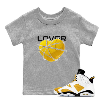 6s Yellow Ochre shirt to match jordans Heart Lover sneaker tees Air Jordan 6 Yellow Ochre SNRT Sneaker Release Tees Baby Toddler Heather Grey 1 T-Shirt
