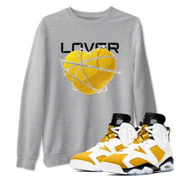 6s Yellow Ochre shirt to match jordans Heart Lover sneaker tees Air Jordan 6 Yellow Ochre SNRT Sneaker Release Tees Unisex Heather Grey 1 T-Shirt