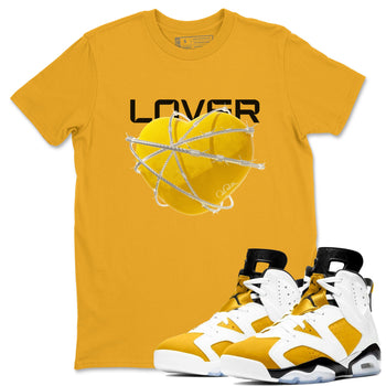 6s Yellow Ochre shirt to match jordans Heart Lover sneaker tees Air Jordan 6 Yellow Ochre SNRT Sneaker Release Tees Unisex Gold 1 T-Shirt