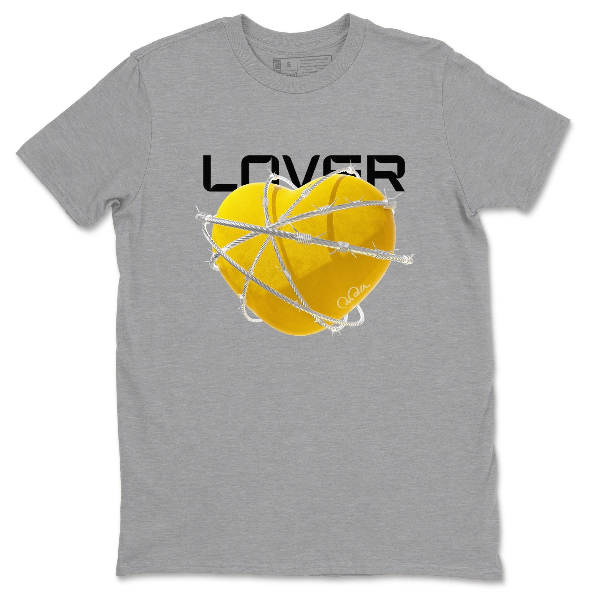 6s Yellow Ochre shirt to match jordans Heart Lover sneaker tees Air Jordan 6 Yellow Ochre SNRT Sneaker Release Tees Unisex Heather Grey 2 T-Shirt