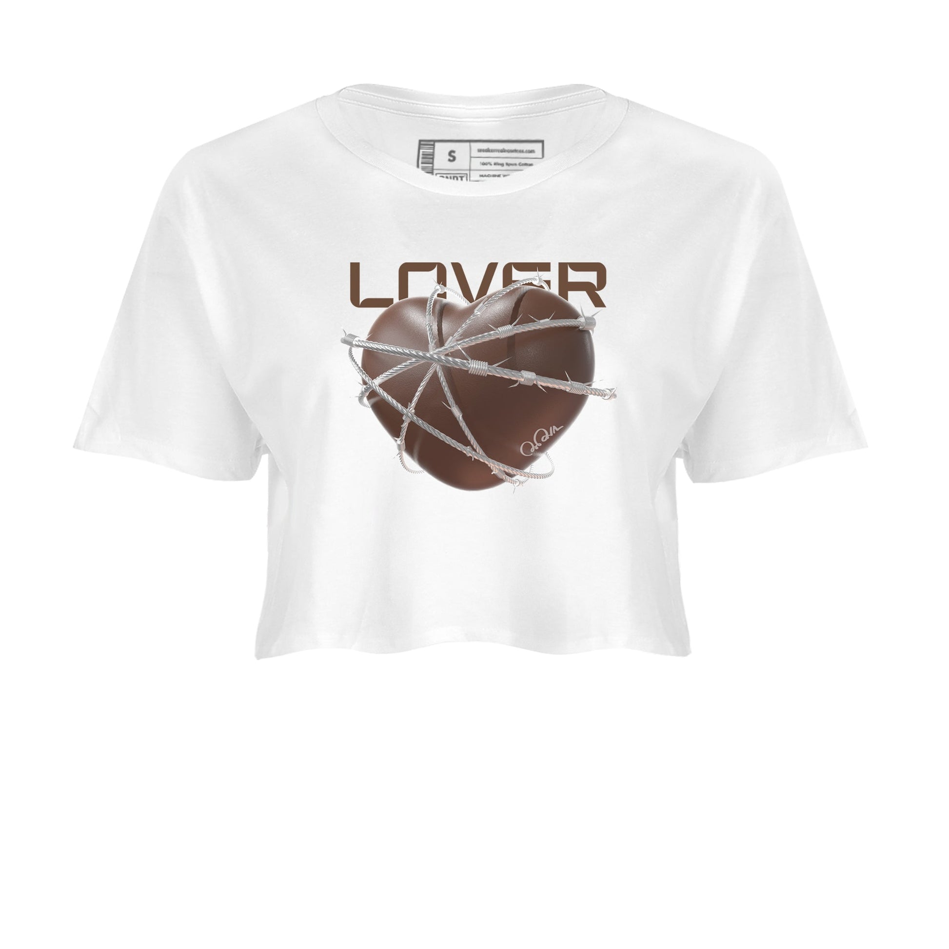 Dunk Cacao Wow shirt to match jordans Heart Lover sneaker tees Nike Dunk Cacao Wow SNRT Sneaker Release Tees White 2 Crop T-Shirt